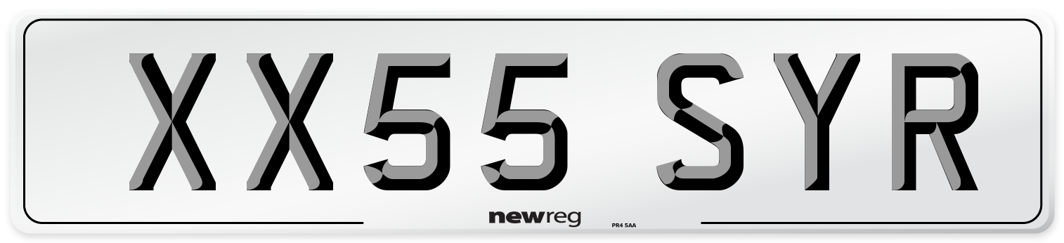 XX55 SYR Number Plate from New Reg